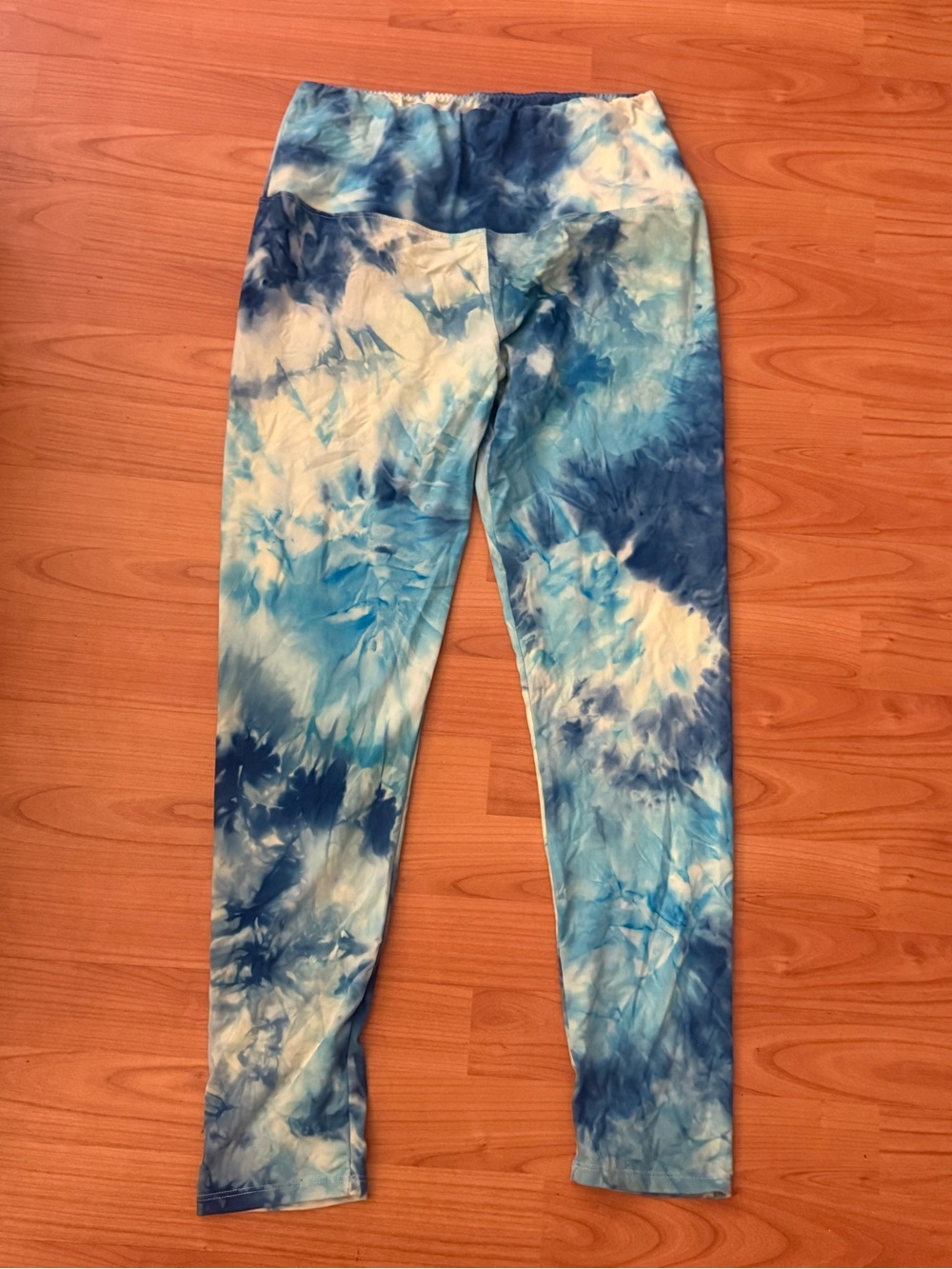 Leggings Depot Buttery Soft Blue Tie Dye Leggings - Plus Size